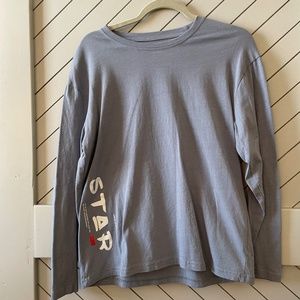 Shein - Blue "Star" Long Sleeve Tee